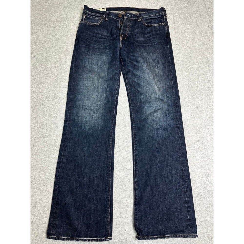 Vintage Abercrombie Fitch Kilburn Low Rise Boot Jean 32x34 Darkwash Y2k Faded
